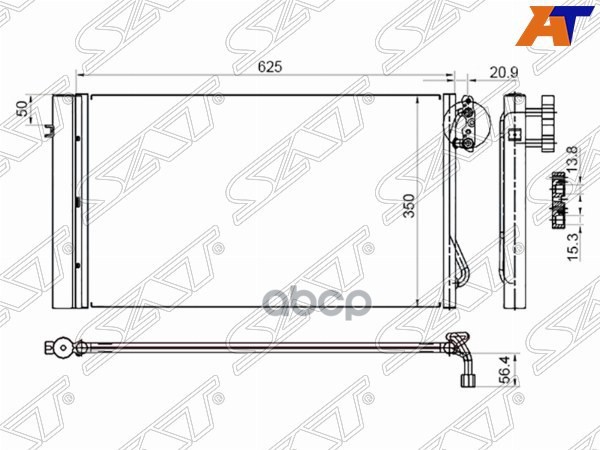 

SAT Радиатор кондиционера BMW 1-SERIES E87 04- 3-SERIES E90 05- X1 E84 09- (DIESEL) ST-B