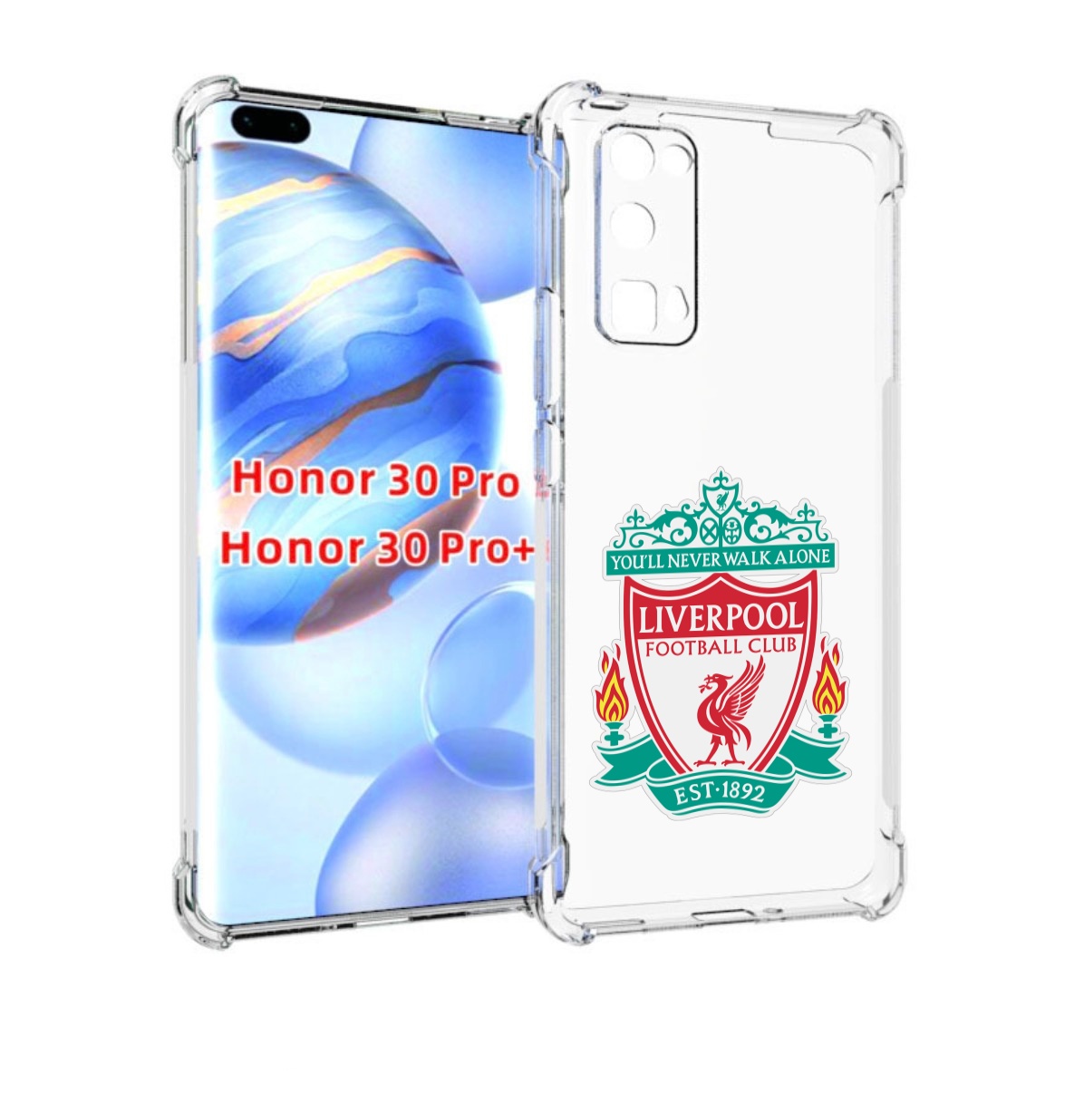 

Чехол бампер MyPads Герб-Ливерпуля для Honor 30 Pro, Прозрачный, Tocco