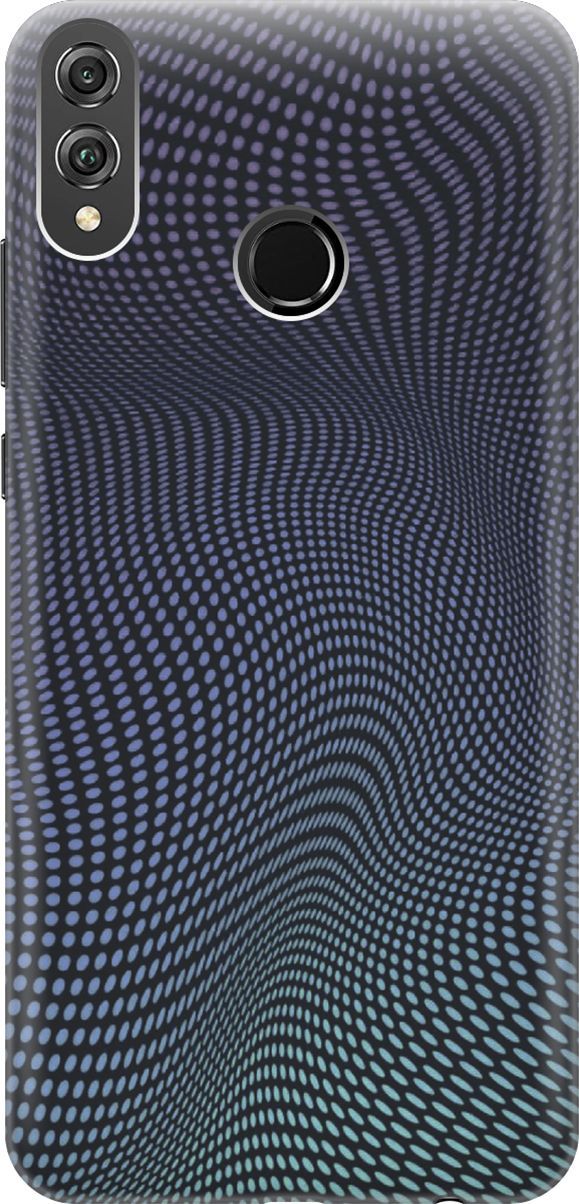 

Силиконовый чехол на Honor 8X 8Х с принтом "Изгибы из точек", Синий;черный, 6160