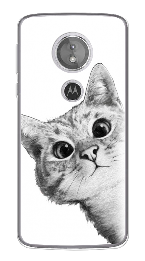 

Чехол Awog на Motorola Moto G6 Play / Моторола Мото G6 Плэй "Кот рисунок черно-белый", Разноцветный, 240950-1