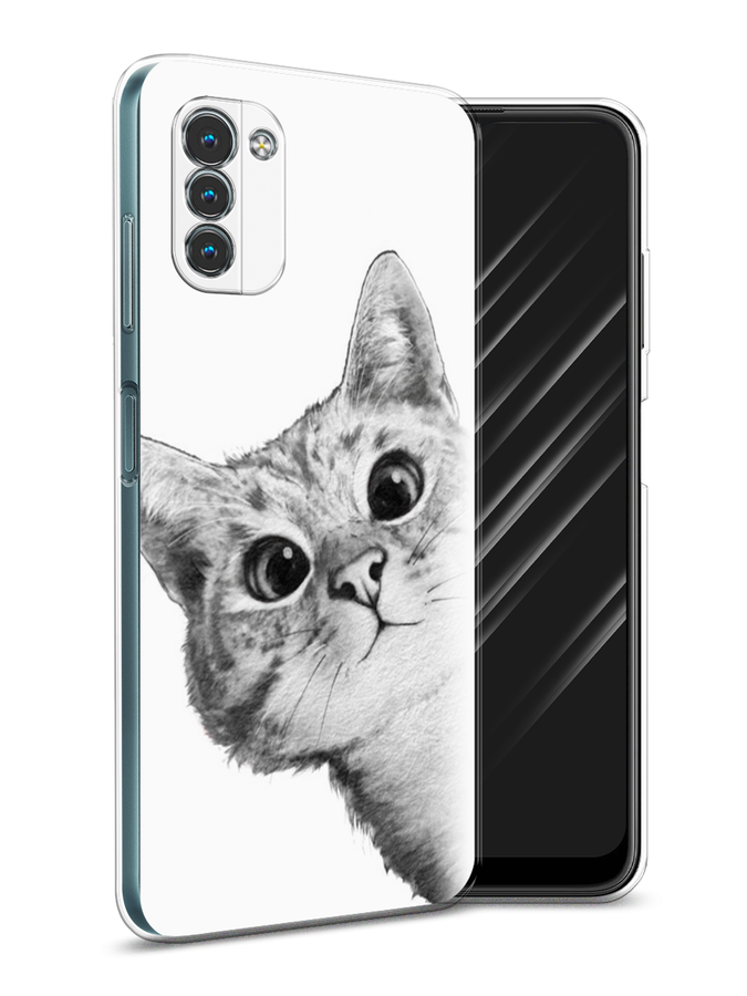 

Чехол Awog на Nokia G11 / Нокиа G11 "Кот рисунок черно-белый", Разноцветный, 125150-1