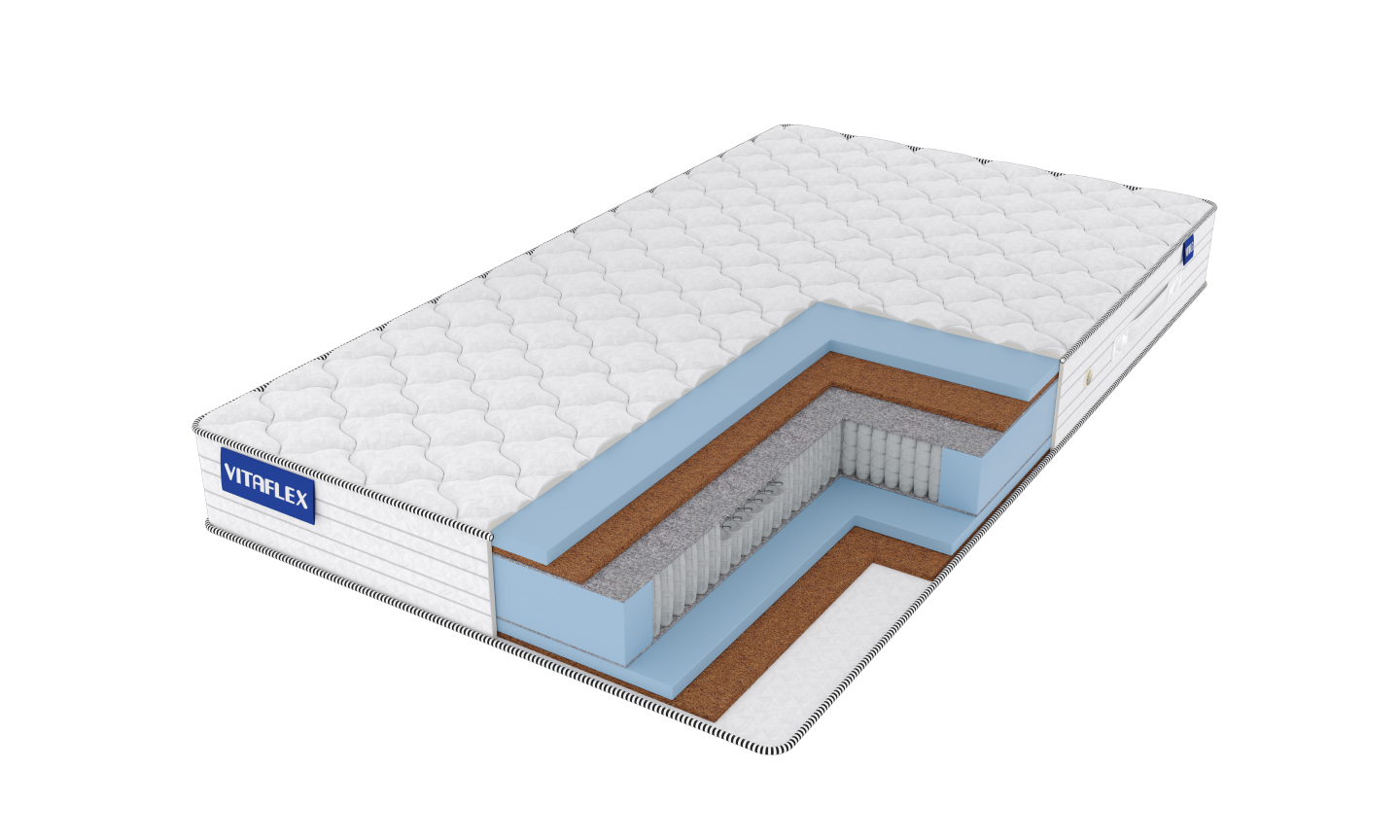 

Матрас Vitaflex Double Foam-Hard Classic S1000 80х200, Белый, Double Foam-Hard Classic S1000