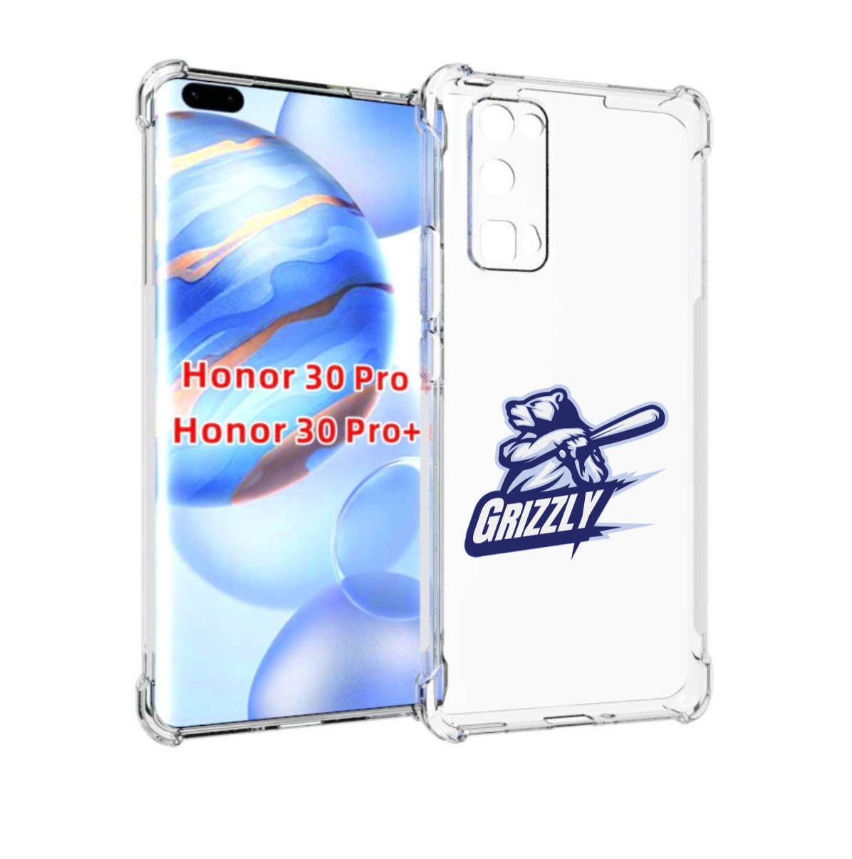 

Чехол бампер MyPads Гризли для Honor 30 Pro, Прозрачный, Tocco