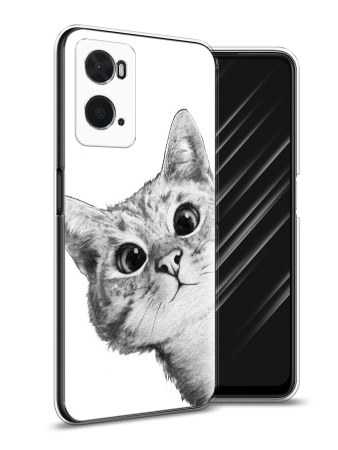 

Чехол Awog на Oppo A36 "Кот рисунок черно-белый", Разноцветный, 259950-1