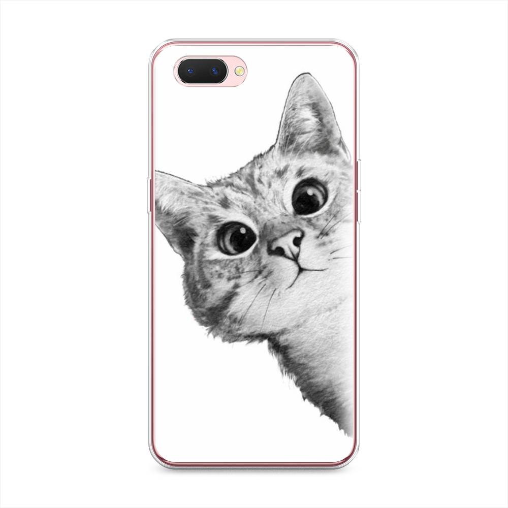 

Чехол Awog на Oppo A3s "Кот рисунок черно-белый", Разноцветный, 252050-1