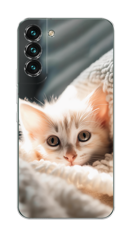 

Чехол на Samsung Galaxy S22 Plus "Белый шкодливый котенок", Серый;белый;бежевый;оранжевый, 2103950-1
