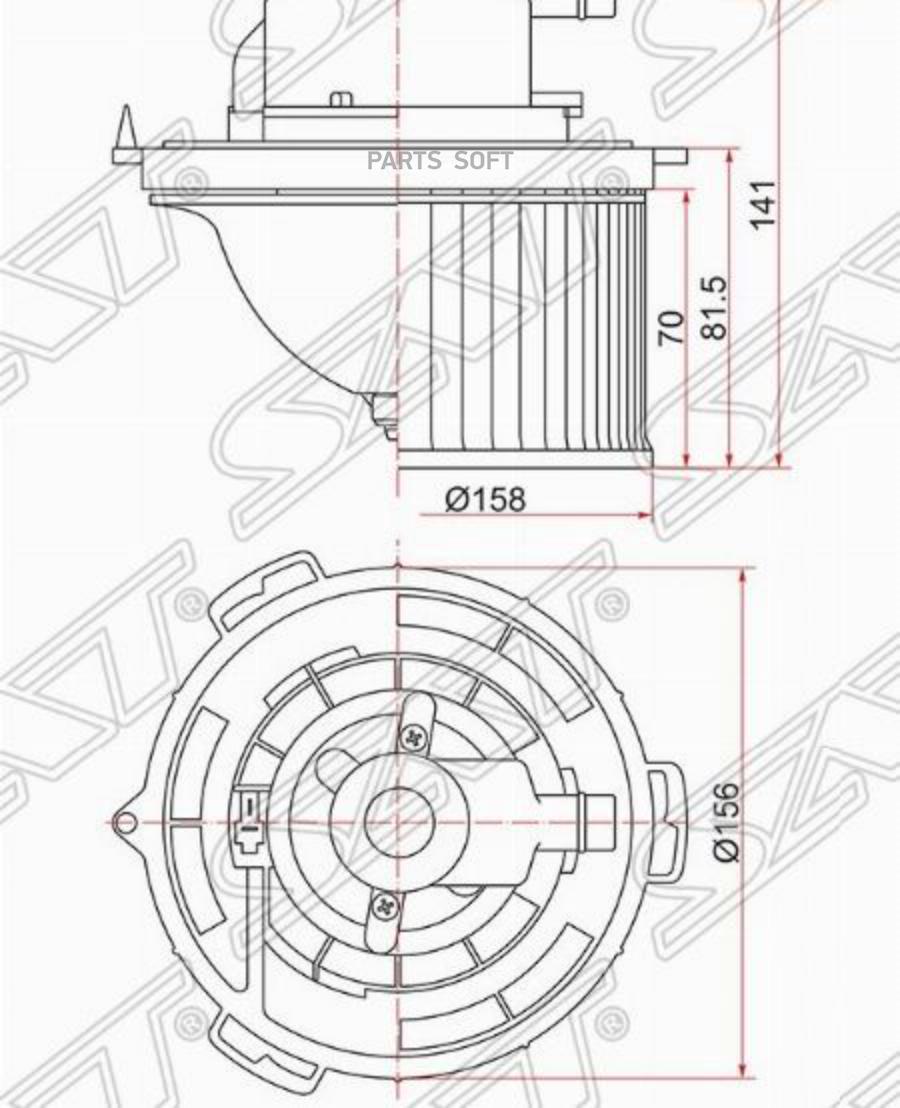 

Мотор Отопителя Салона Mazda 3 03-/Mazda 5 05- (Lhd) Sat арт. ST-BP4K-61-B10