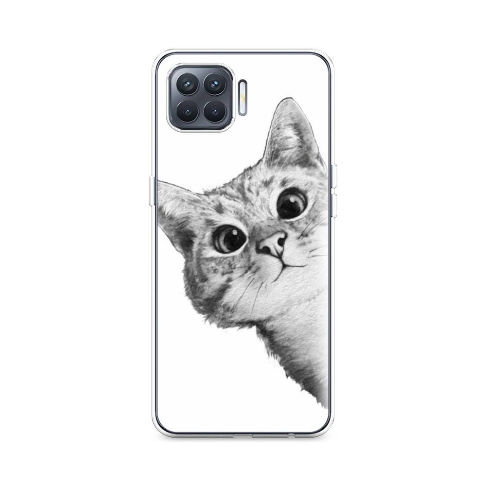 

Чехол Awog на Oppo Reno 4 Lite/A93 "Кот рисунок черно-белый", Разноцветный, 255350-1