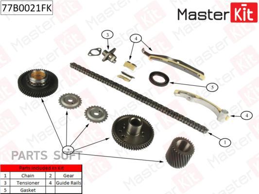 

MASTERKIT 77B0021FK Комплект цепи ГРМ
