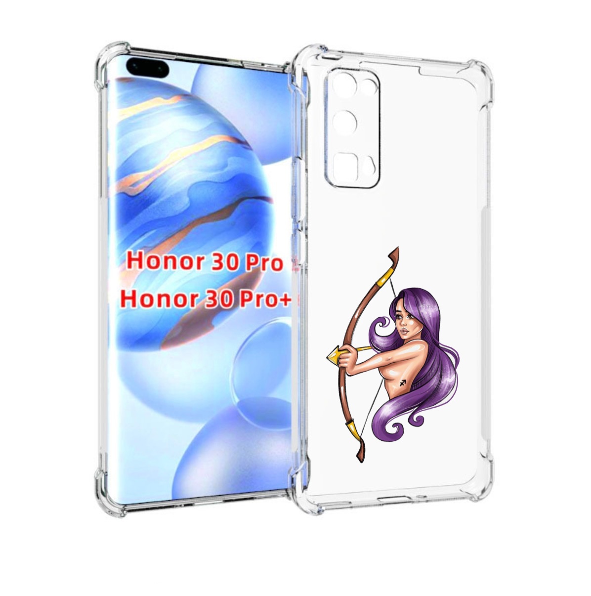 

Чехол бампер MyPads Девушка-Стрелец женский для Honor 30, Прозрачный, Tocco