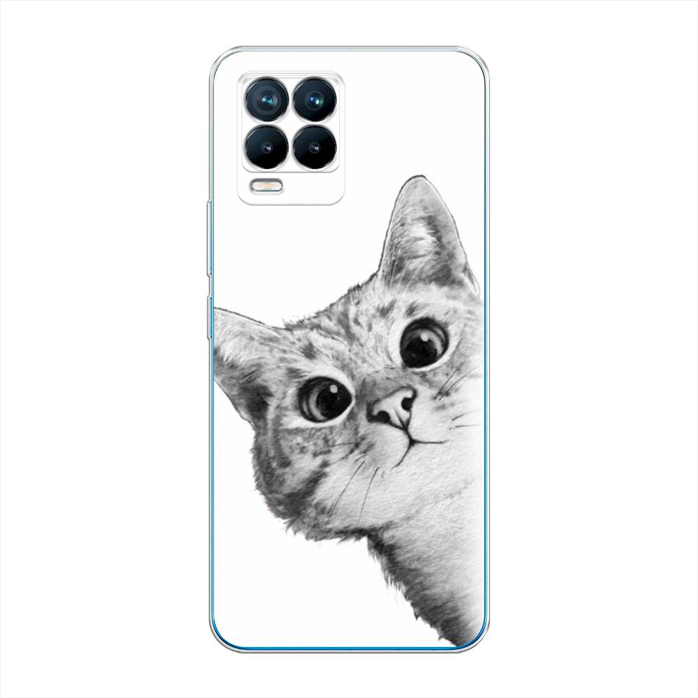 

Чехол Awog на Realme 8/8 Pro "Кот рисунок черно-белый", Разноцветный, 255550-1