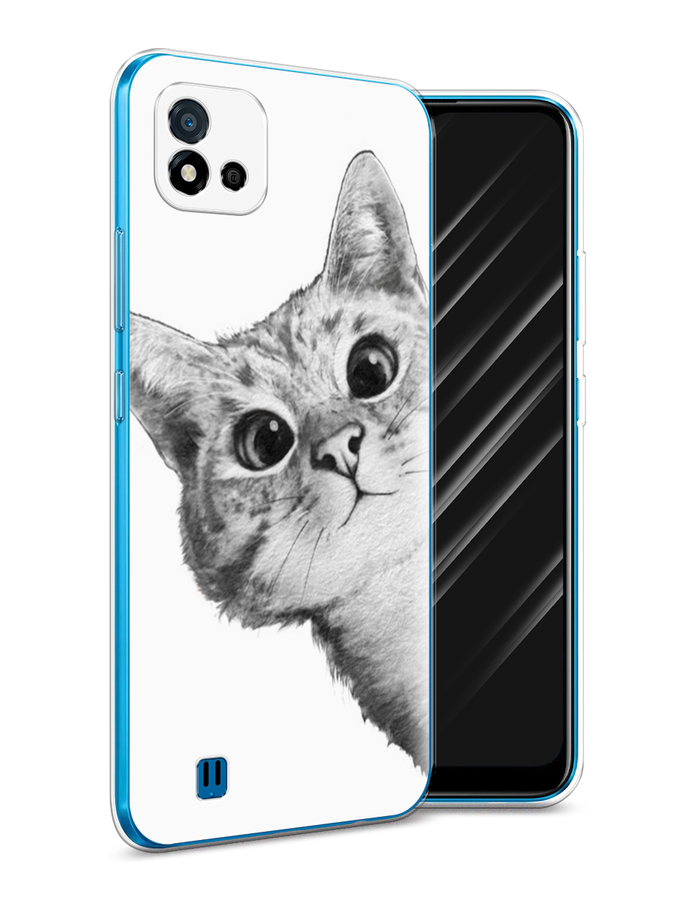 

Чехол Awog на Realme C11 (2021) "Кот рисунок черно-белый", Разноцветный, 257550-1