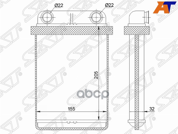 

Sat Радиатор Отопителя Салона Opel Astra J 09-/Zafira C 11-