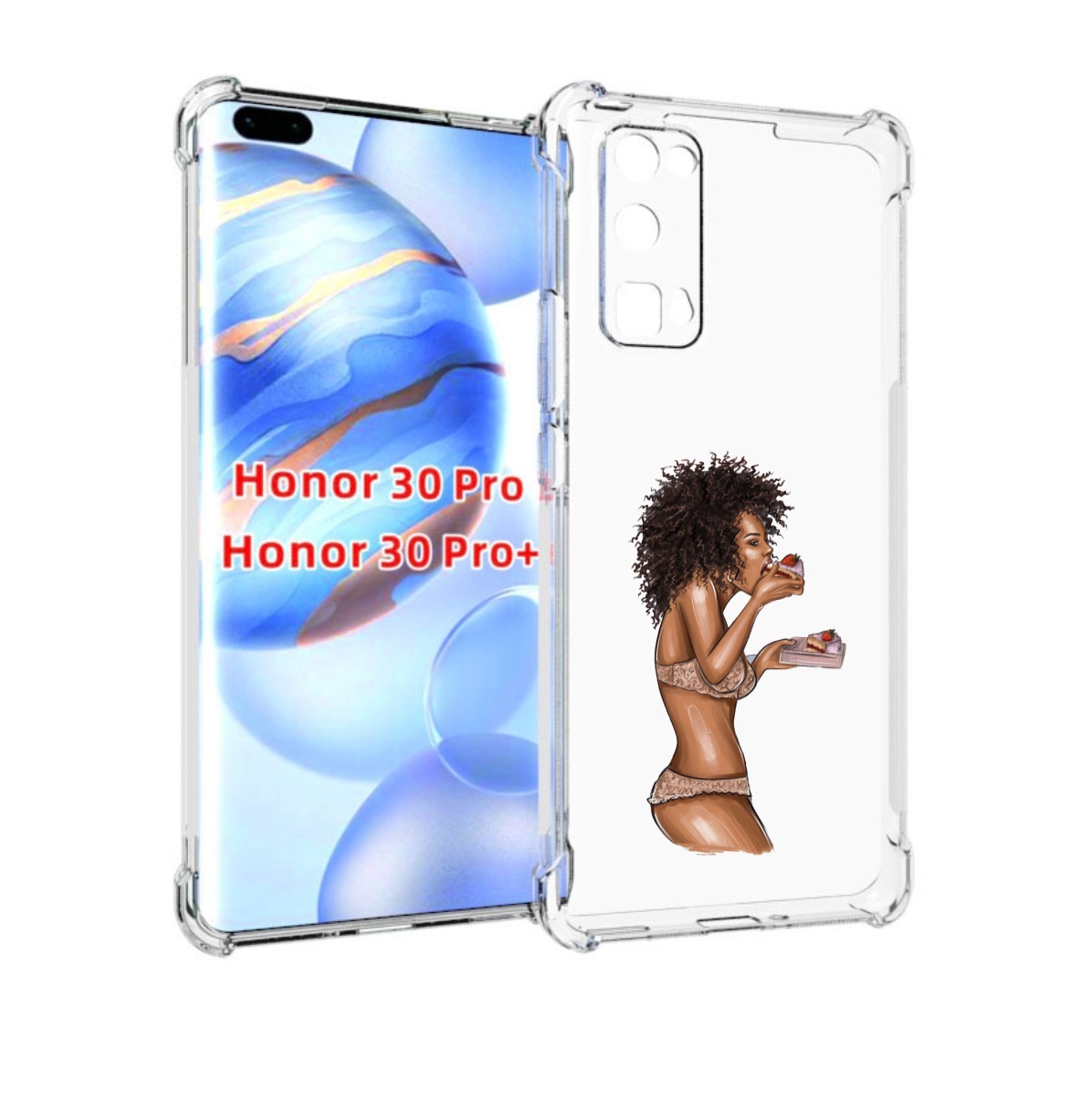 

Чехол бампер MyPads Девушка-с-пирожными женский для Honor, Прозрачный, Tocco