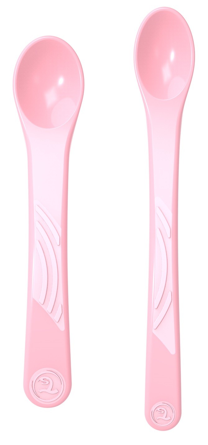 фото Ложки для кормления twistshake feeding spoon pastel pink, 2 штуки