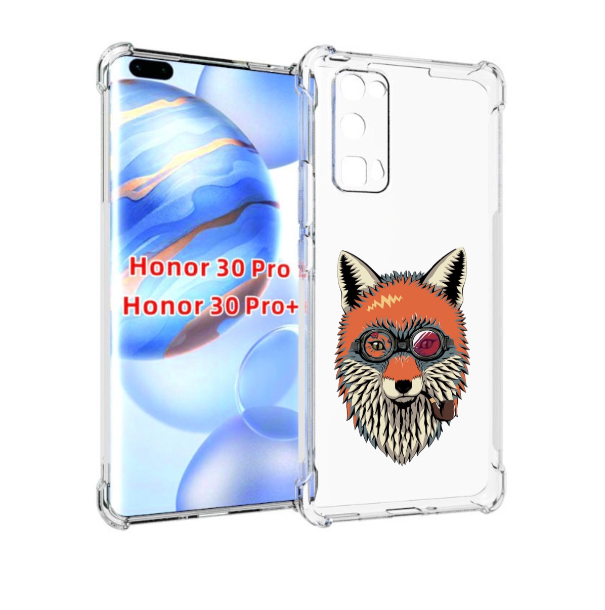 

Чехол бампер MyPads Деловой лис для Honor 30 Pro, Прозрачный, Tocco