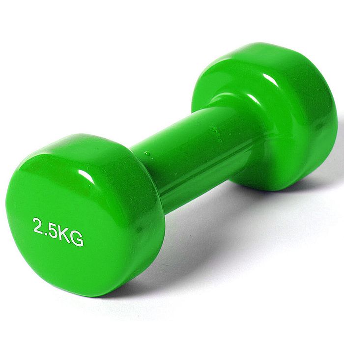 Гантель SPORTEX виниловая 2. 5 кг зеленый