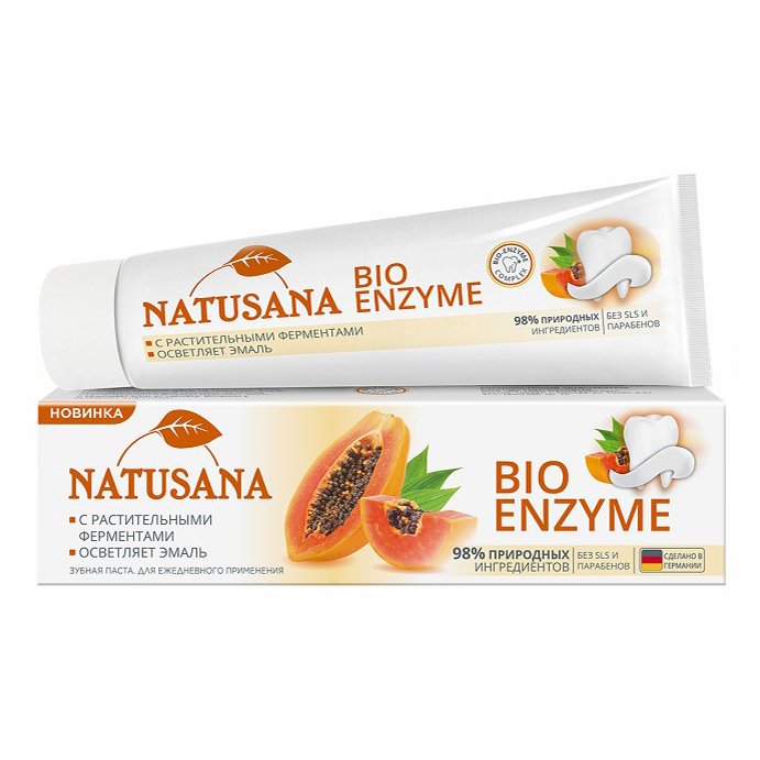 фото Зубная паста natusana bio enzyme для осветления эмали 100 мл