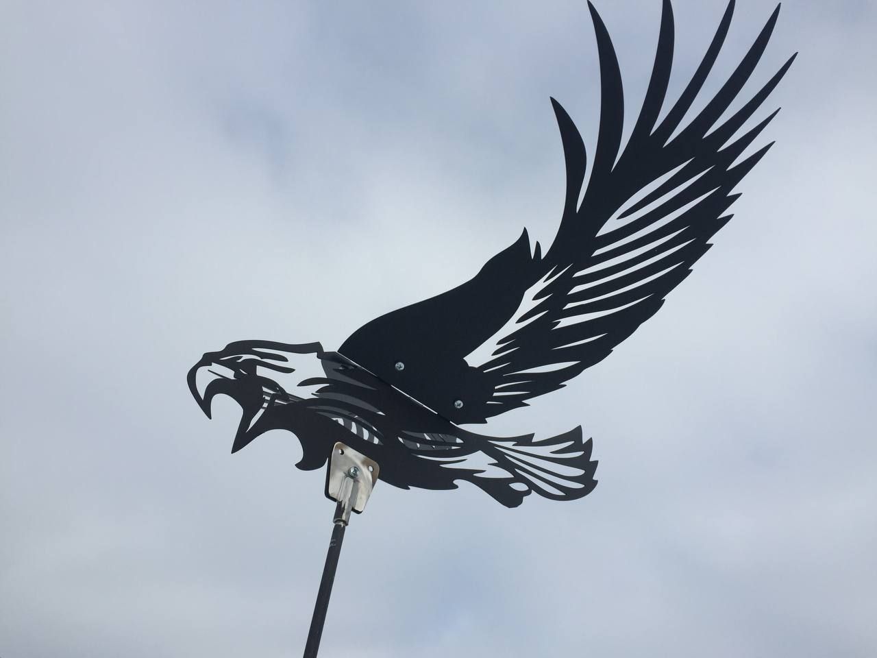 Флюгер на крышу ARNO Decor Орел 3Д 80 см, черный