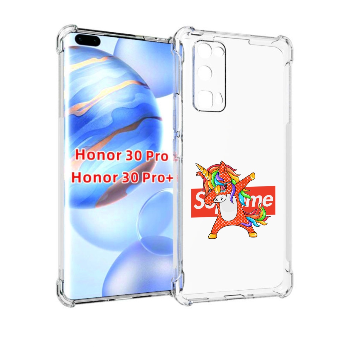 

Чехол бампер MyPads Единорог-суприм для Honor 30 Pro Honor, Прозрачный, Tocco