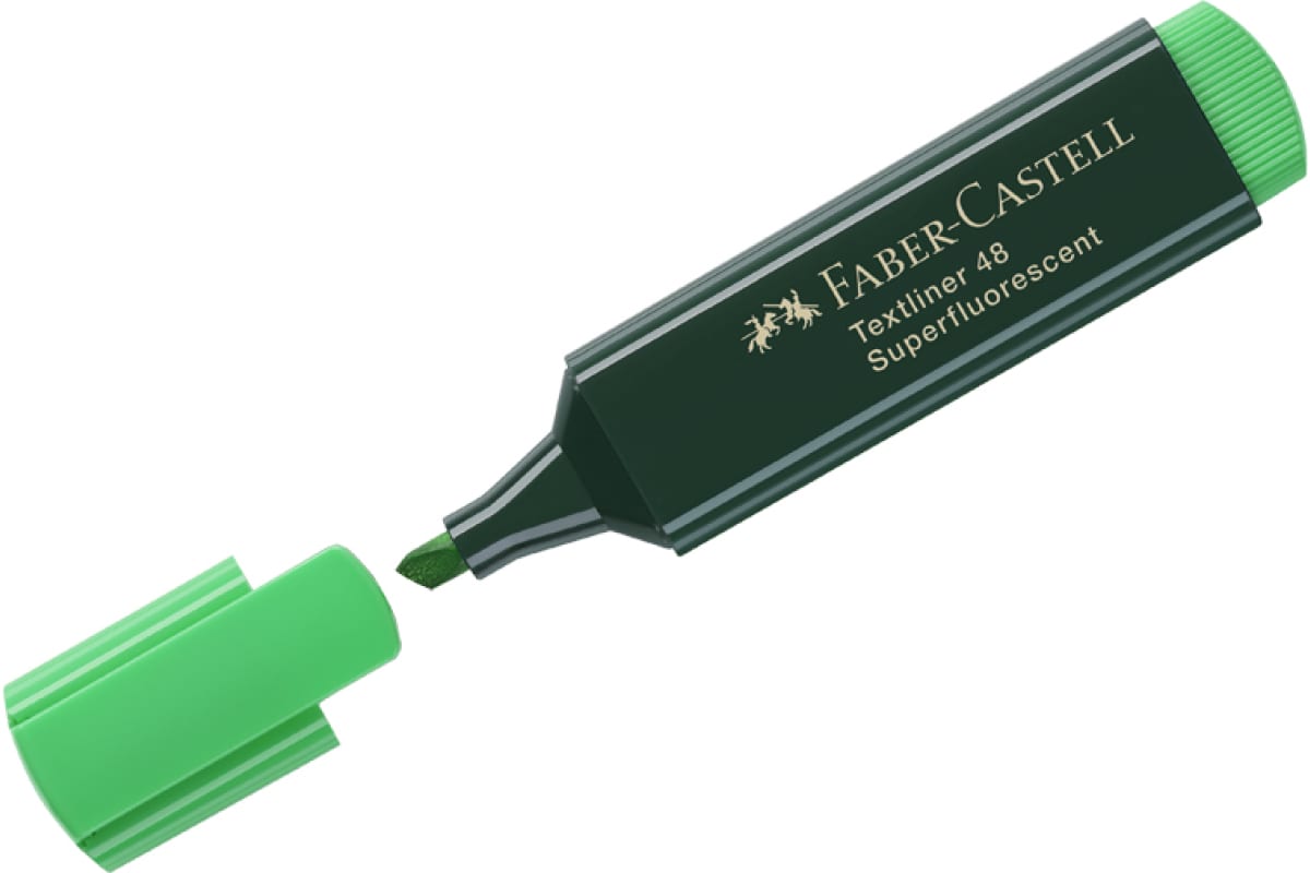 Текстовыделитель Faber-Castell 48, 1-5 мм, зеленый