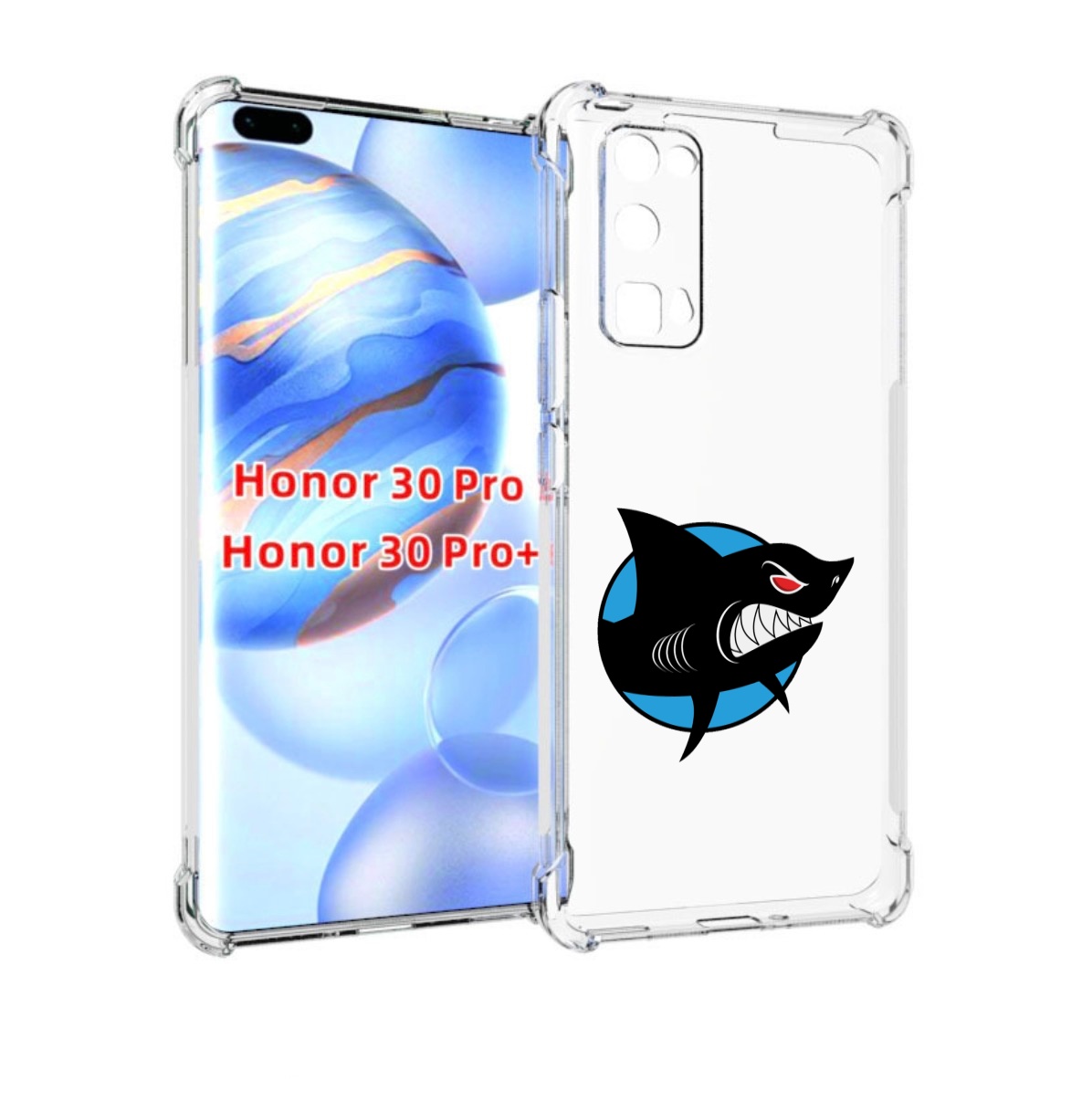 

Чехол бампер MyPads Злая-акула для Honor 30 Pro, Прозрачный, Tocco