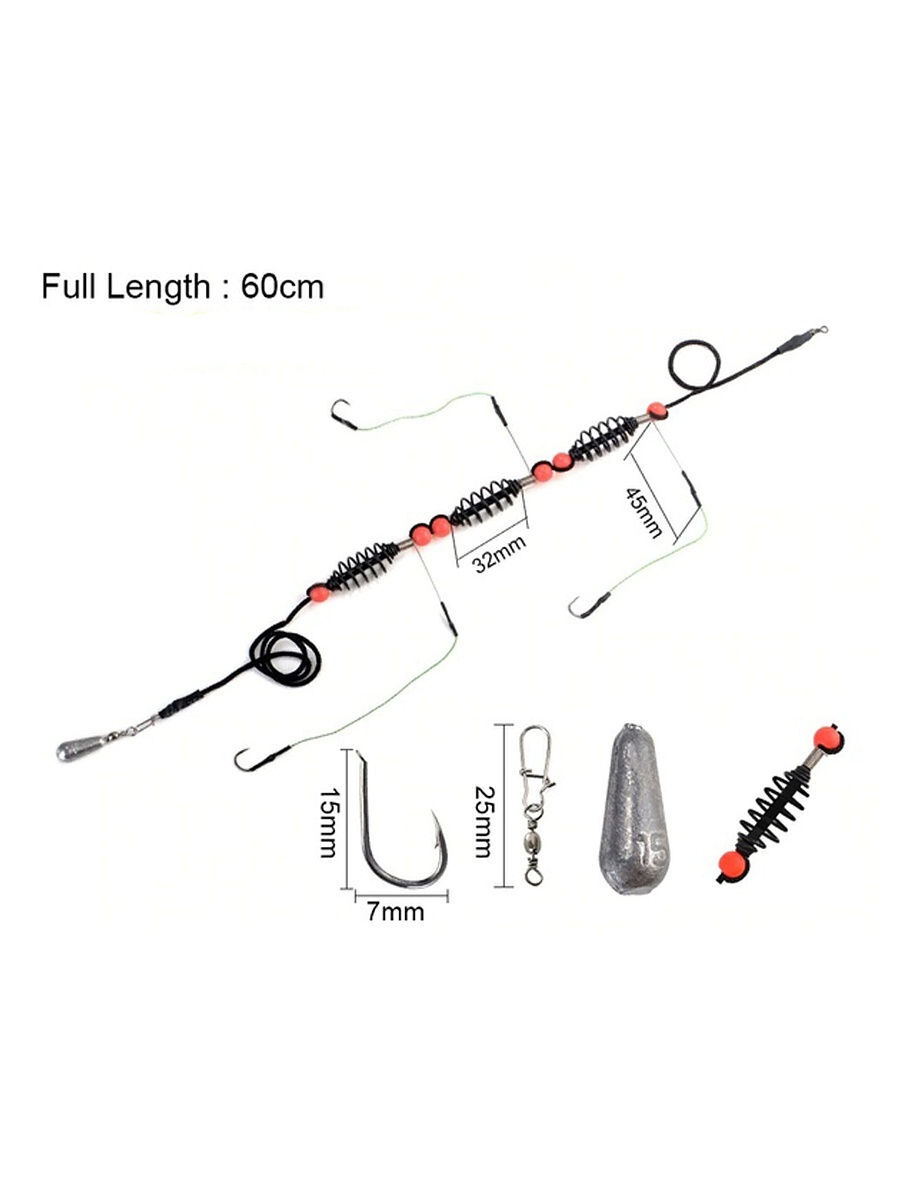 

Снасть "Супер-Карась" с грузом 35гр монтажи рыболовный кормушка рыболовная закидушка для р, Черный