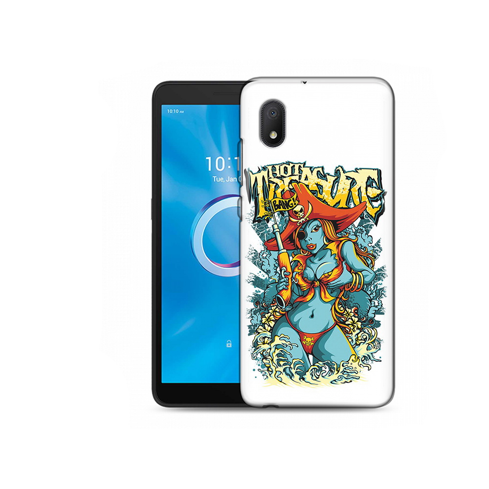 Чехол MyPads Tocco для Alcatel 1B 5002H нарисованная синяя девушка комикс