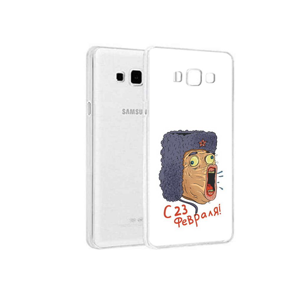 

Чехол MyPads Tocco для Samsung Galaxy A3 (2015) 23 февраля смешная эмоция, Прозрачный, Tocco