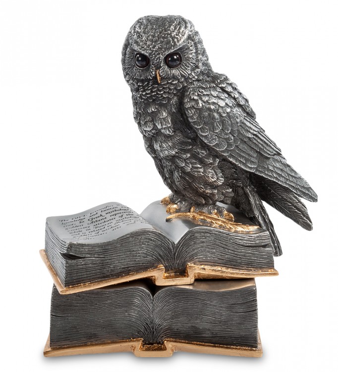 

Шкатулка Veronese "Сова на книгах" (black/gold) WS-48, Золотистый;черный, WS-48