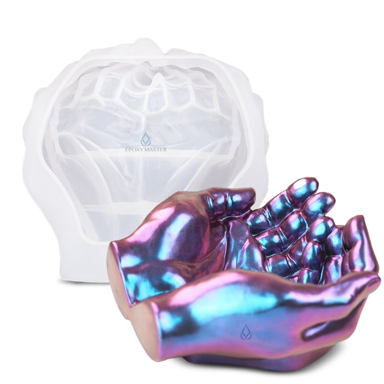 

Силиконовый молд Epoxy Master Блюдце руки, 16x15 см, 1 шт., Белый