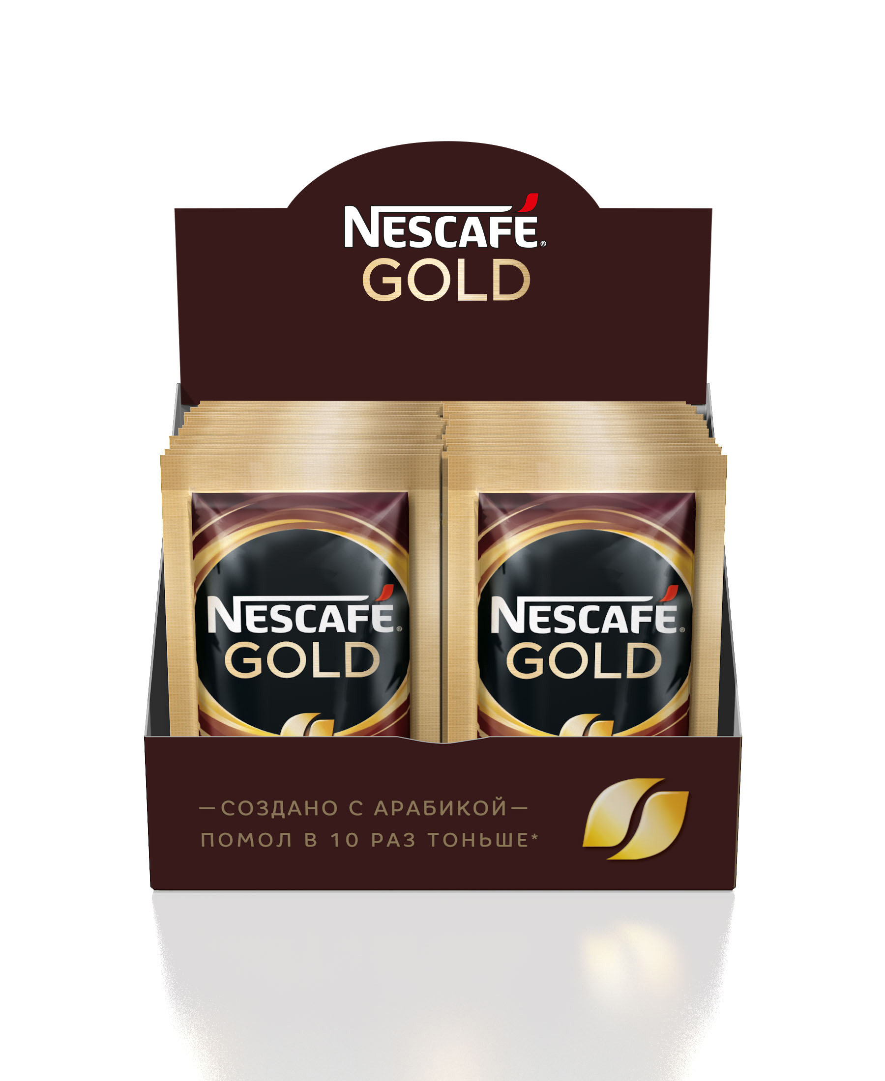 

Кофе растворимый сублимированный NESCAFE Gold с добавлением молотого кофе 20 порций по 2г