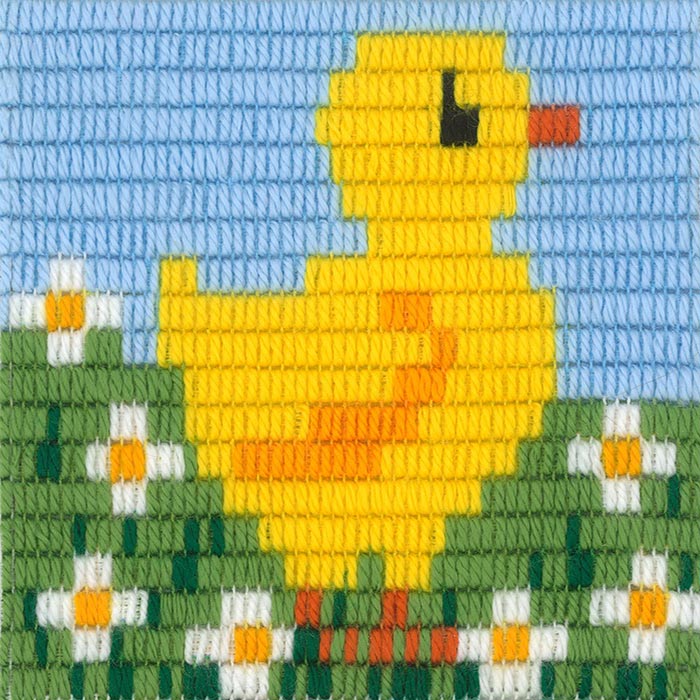 

Набор для вышивания с вертикальным стежком STITCH ME Цыпленок 15х15 см, арт.I042