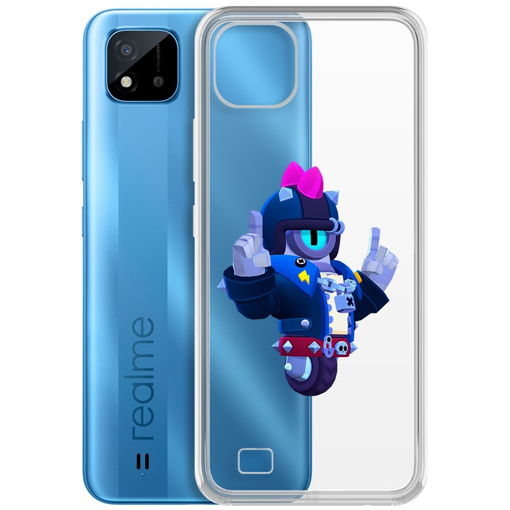 

Чехол-накладка Brawl Stars-Дикий Сту для Realme C20, Прозрачный