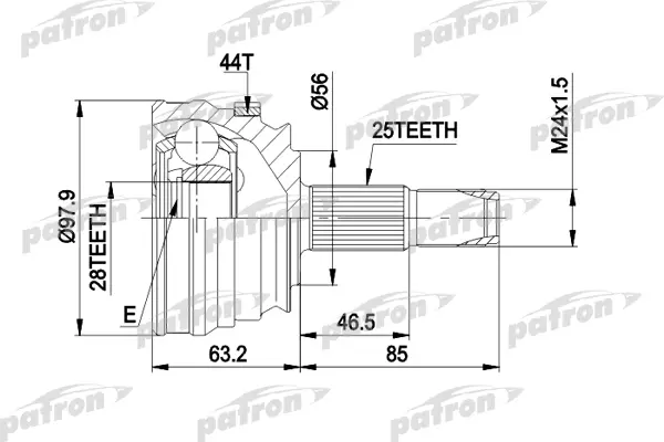 

Шрус PATRON PCV1153