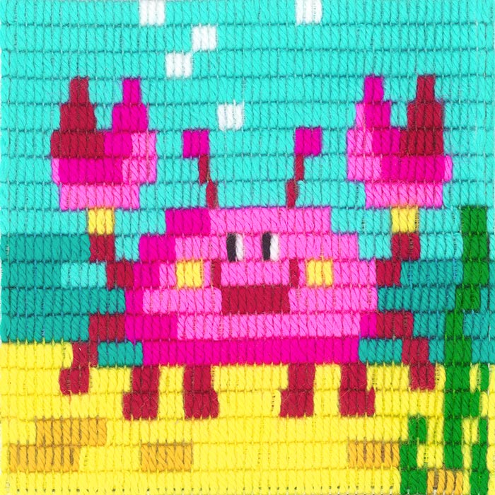 

Набор для вышивания с вертикальным стежком STITCH ME Краб 15х15 см, арт.I037