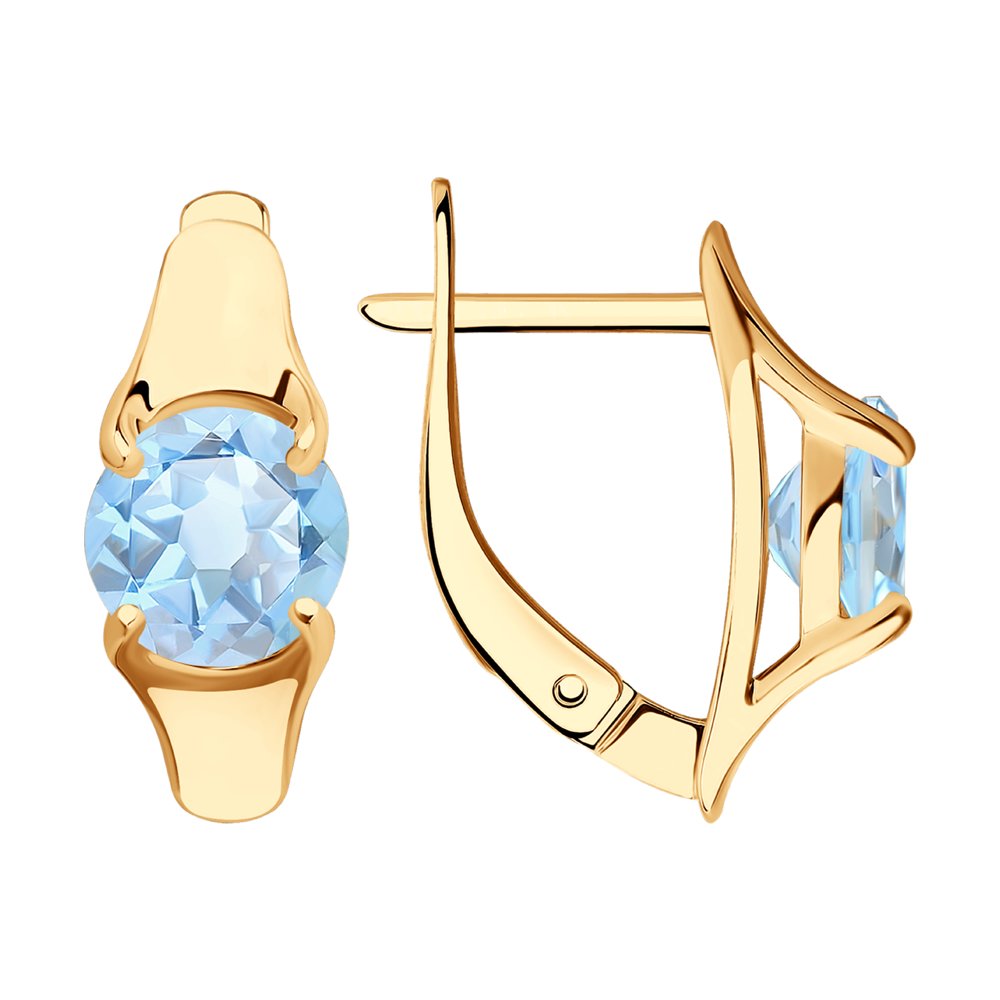 

Серьги из красного золота с топазом SOKOLOV 727887, 727887