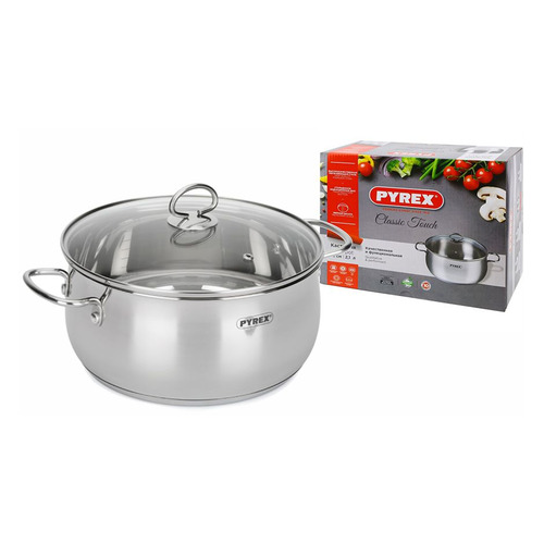 фото Кастрюля pyrex classic touch ct18aex/e006, 2.1л, с крышкой, серебристый