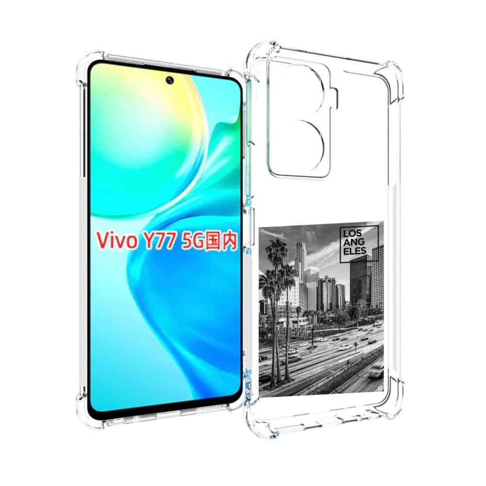 

Чехол MyPads черно белый лос анджелес для Vivo Y77 5G, Прозрачный, Tocco