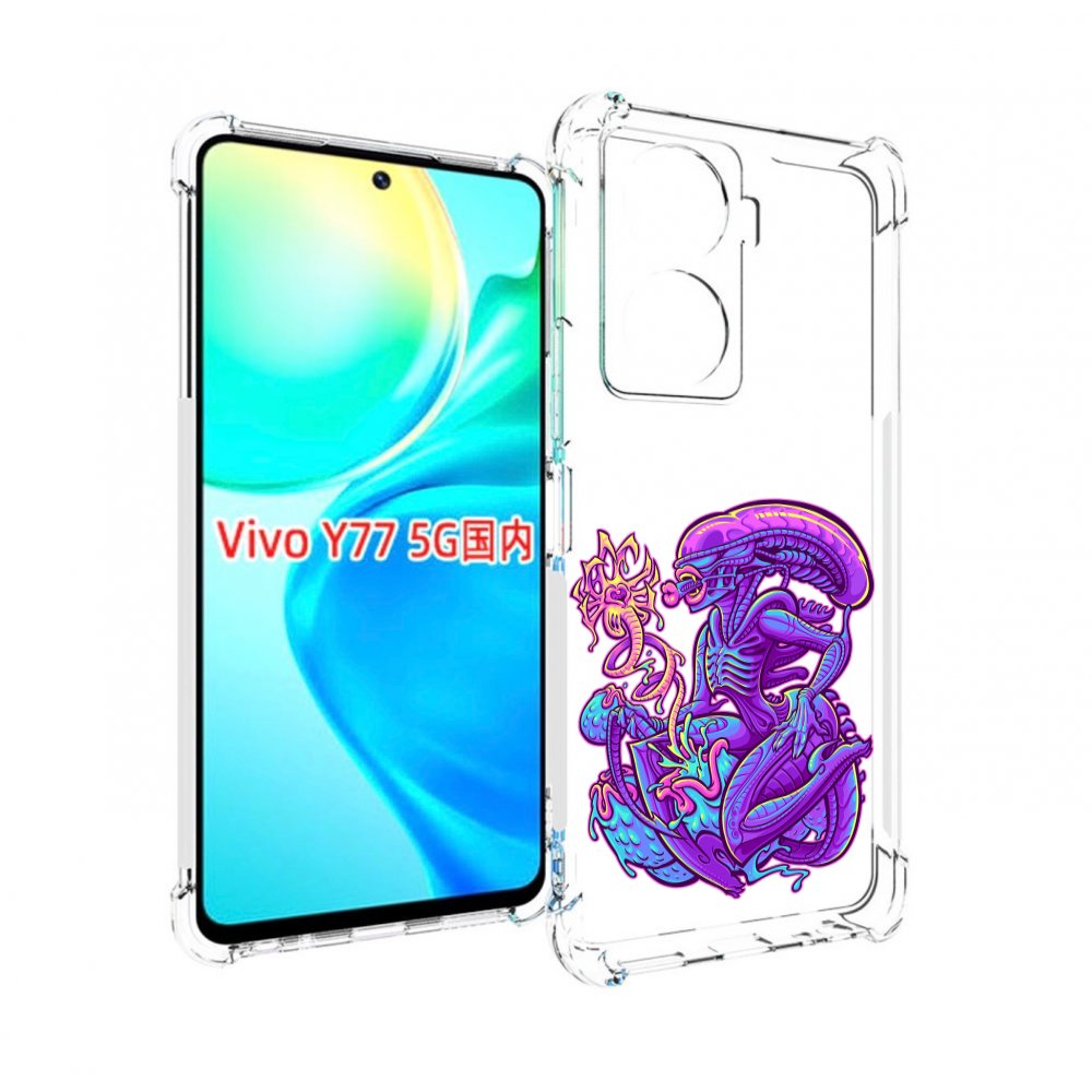 

Чехол MyPads чужой фиолетовый цвет для Vivo Y77 5G, Прозрачный, Tocco