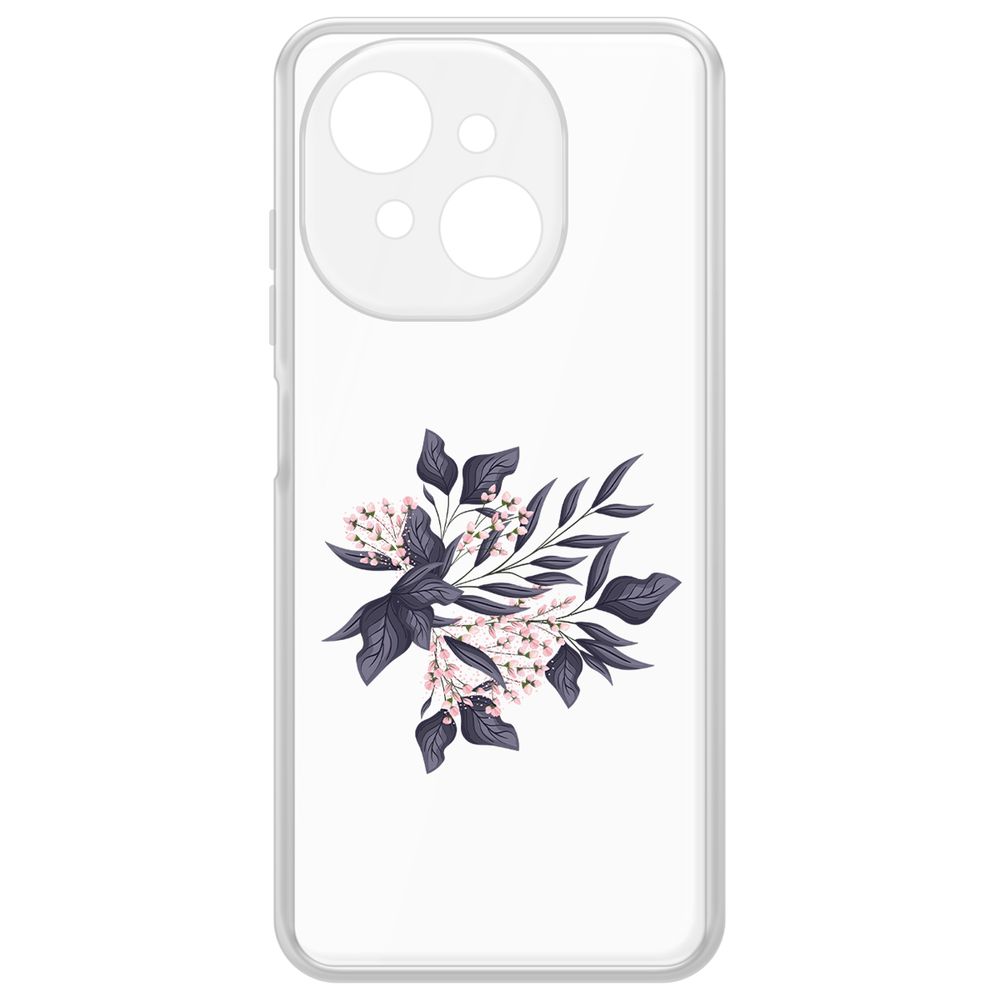 

Чехол-накладка Krutoff Clear Case Розовые бутоны для Tecno Spark Go 1, Прозрачный