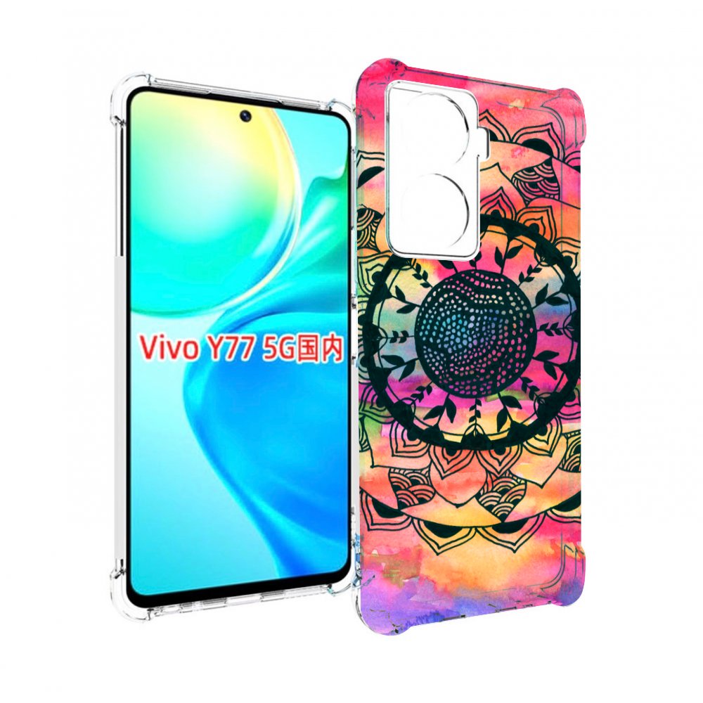 

Чехол MyPads яркая абстракция круглый цветок для Vivo Y77 5G, Прозрачный, Tocco