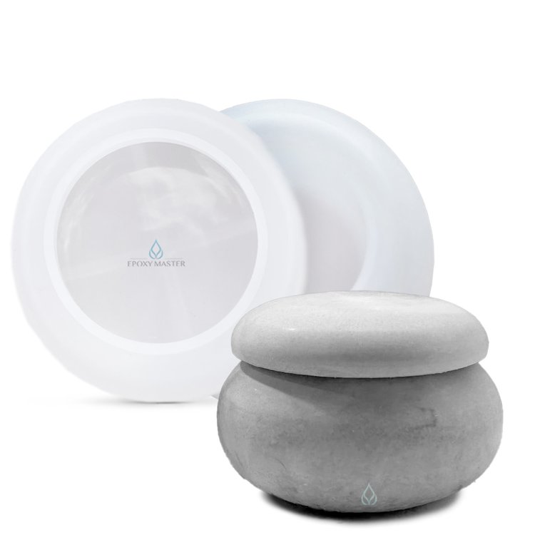 

Силиконовый молд Epoxy Master Контейнер/банка для свечей с крышкой №1, d 7 см, 1 шт., Белый