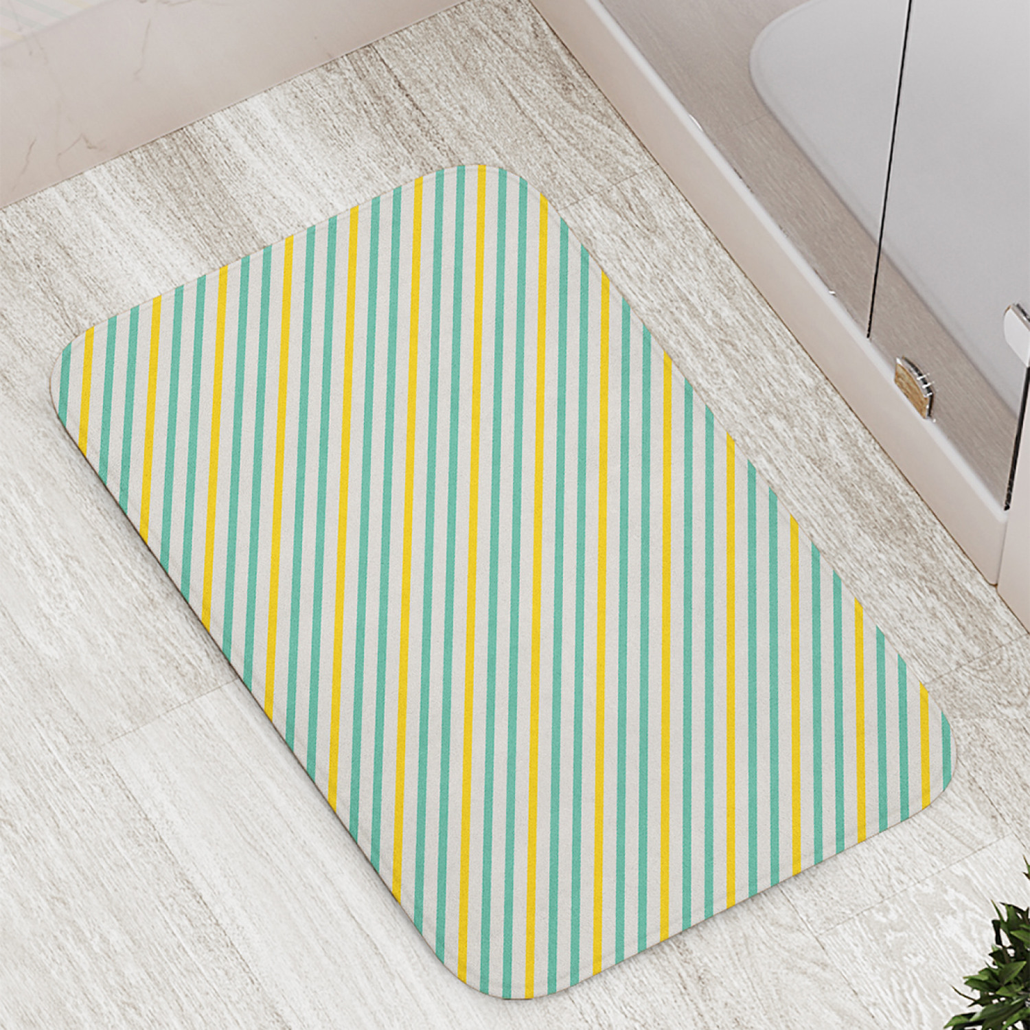 

Коврик противоскользящий JoyArty "Двухцветная диагональ" для ванной,сауны,бассейна,77х52см, Двухцветная диагональ