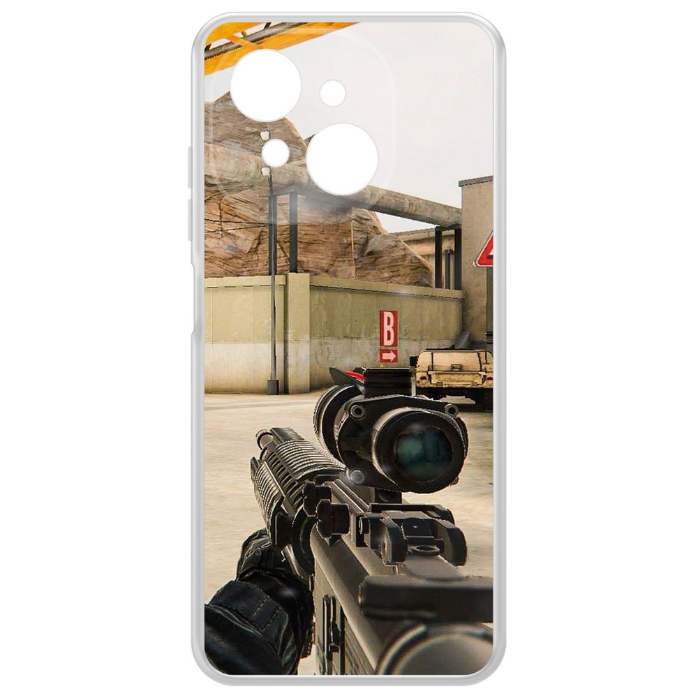 

Чехол-накладка Krutoff Clear Case Cтандофф 2 (Standoff 2) - Оптика для Tecno Spark Go 1, Прозрачный
