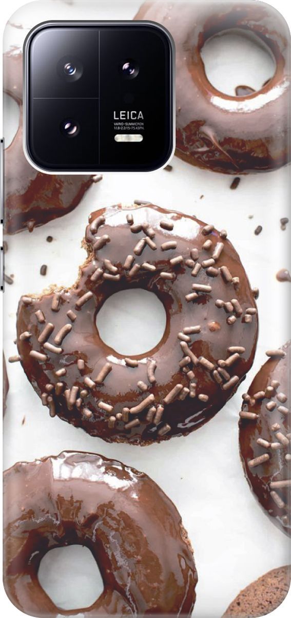 

Силиконовый чехол на Xiaomi 13 с эффектом блеска "Пончики в шоколадной глазури", Белый;коричневый, 159002