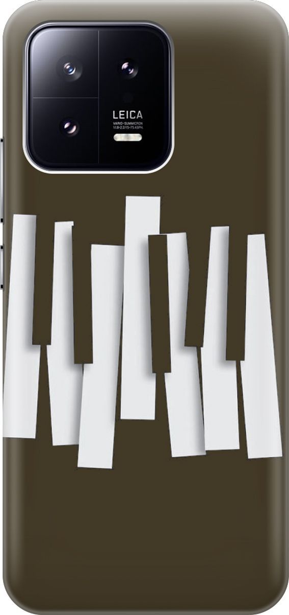 

Силиконовый чехол на Xiaomi 13 с эффектом блеска "Клавиши", Белый;черный, 159013