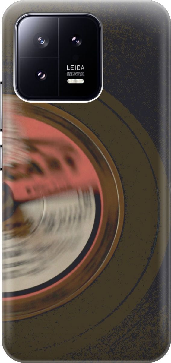 

Силиконовый чехол на Xiaomi 13 с эффектом блеска "Грампластинка", Коричневый;черный, 159013