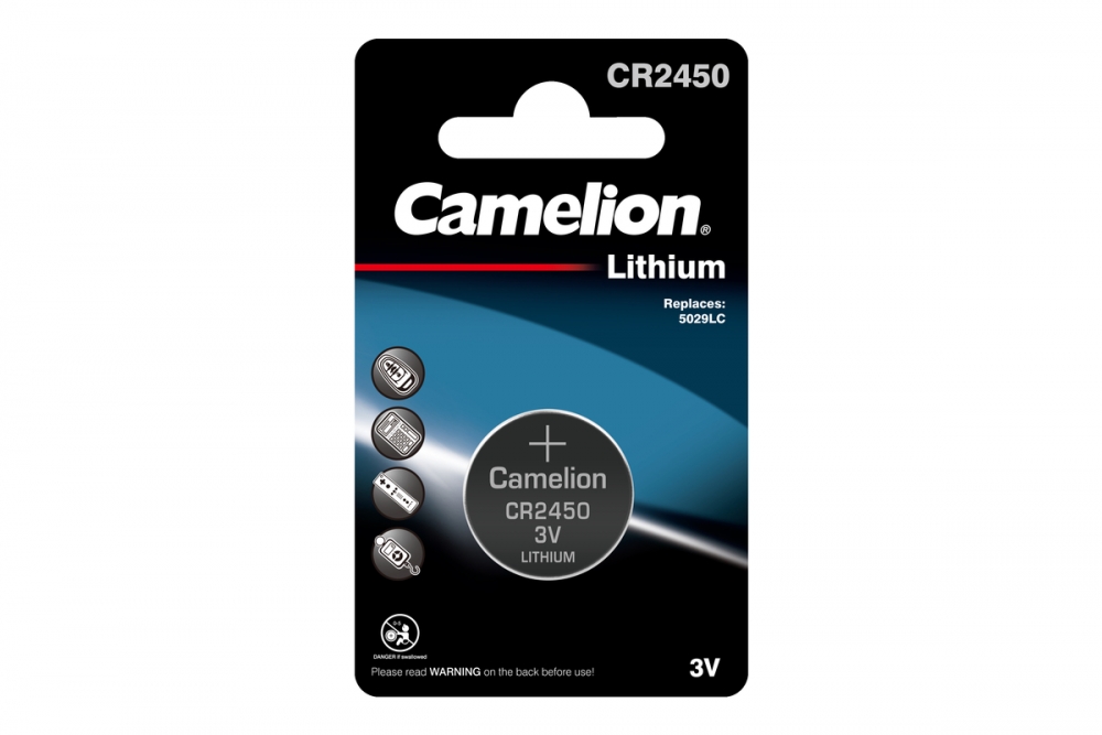 

Набор из 10 шт, Батарейка Camelion CR2450-BP1B