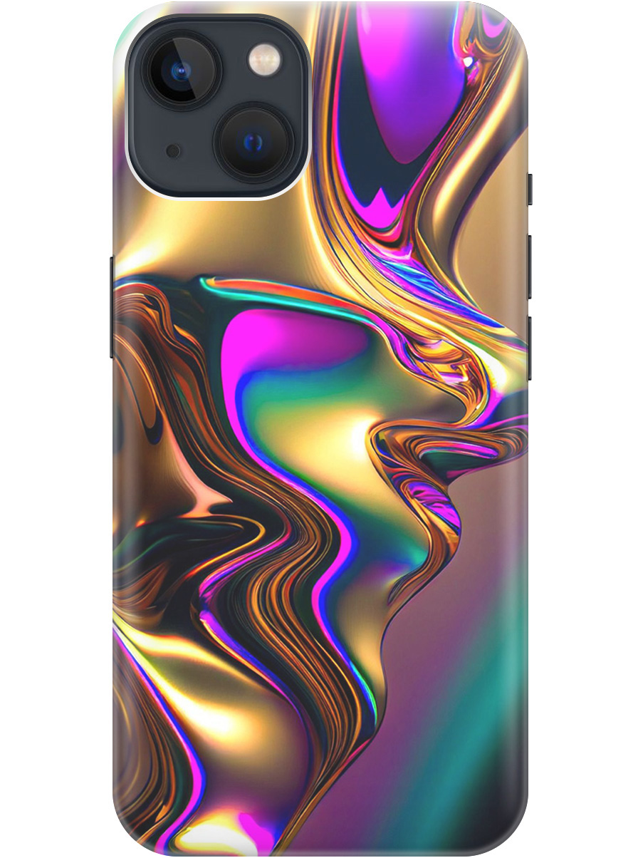 

Силиконовый чехол на Apple iPhone 14 с принтом "Золотистая абстракция", Прозрачный;золотистый;фиолетовый, 745400531